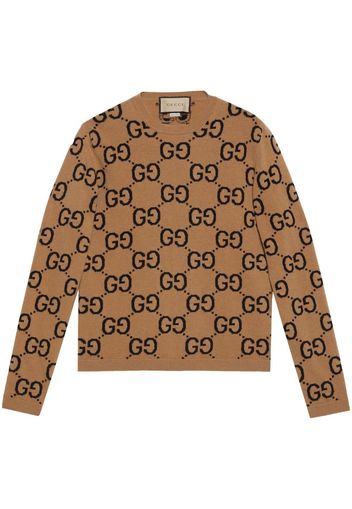 Gucci GG-monogram wool jumper - Neutrals