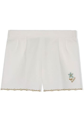 Gucci Kids fine cotton bermuda shorts - White