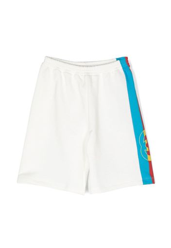 Gucci Kids Interlocking G side-stripe shorts - White