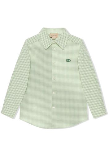 Gucci Kids check-print shirt - Green