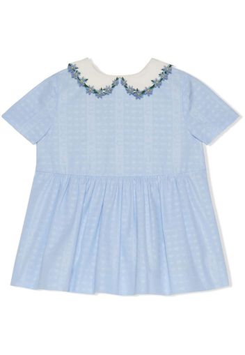 Gucci Kids cotton poplin dress - Blue