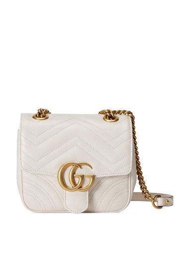 Gucci mini GG Marmont matelassé shoulder bag - White