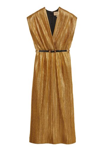 Gucci Cady lamé midi dress - Gold