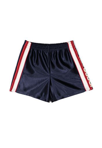 Gucci Kids logo-embellished athletic shorts - Blue