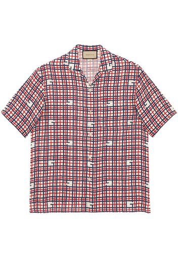 Gucci tartan-pattern linen shirt - Red