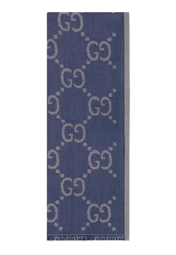 Gucci GG Supreme cotton scarf - Blue