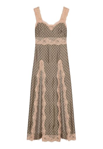 Gucci GG supreme-print silk dress - Neutrals