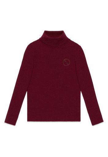 Gucci Kids GG-embroidered ribbed jumper