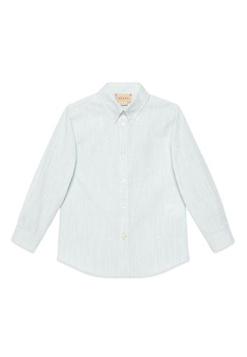 Gucci Kids Square G-print cotton shirt - Blue