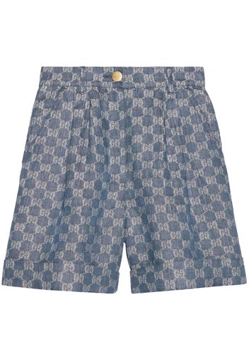 Gucci GG linen shorts - Blue