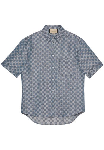 Gucci GG linen jacquard shirt - Blue