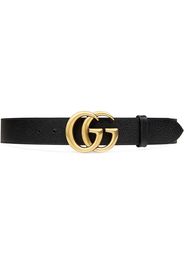 Gucci Leather belt with double G buckle - Black