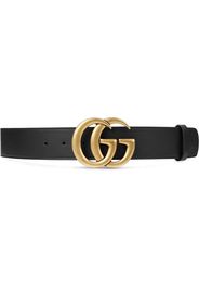 Gucci Leather belt with double G buckle - Black