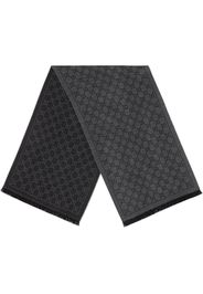 Gucci GG jacquard pattern knit scarf - Grey