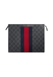 Gucci GG Supreme Web cosmetic case - Black