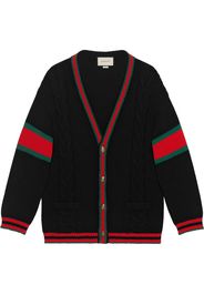 Gucci Oversize cable knit cardigan - Black