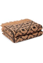 Gucci GG pattern throw blanket - Brown