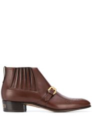 Gucci buckle detail ankle boots - Brown