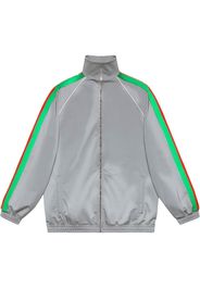 Gucci reflective side stripe track jacket - Silver