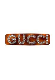 Gucci Crystal Gucci single hair barrette - Brown