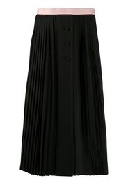 logo waistband pleated skirt