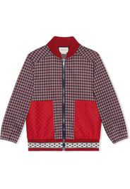 houndstooth bomber jacket