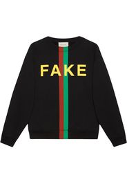 Fake/Not print organic-cotton sweatshirt