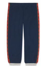 intarsia knit logo trousers