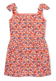 Gucci Kids heart pattern sleeveless dress - Red