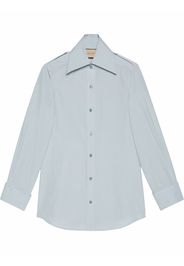 Gucci pointed-collar long-sleeve shirt - Blue