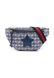 Gucci Kids jacquard logo-patch belt bag - Blue