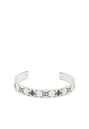 Gucci GG and bee engraved cuff bracelet - Silver