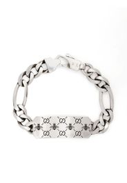 Gucci GG-engraved silver bracelet