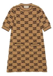 Gucci GG bouclé jacquard knitted dress - Brown