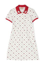 Gucci Kids monogram-pattern short-sleeved dress - White