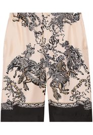 Gucci graphic-print silk shorts - Neutrals