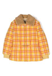 Gucci Kids checkered wool bomber jacket - Yellow