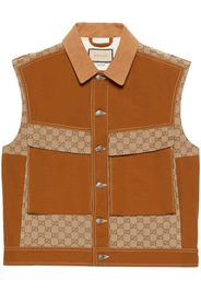 Gucci GG canvas print gilet - Brown