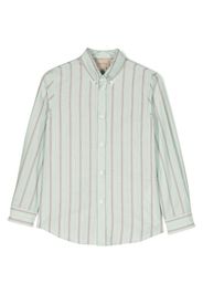 Gucci Kids stripe-pattern long-sleeve shirt - Green