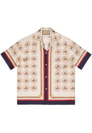 Gucci graphic-print silk shirt - 9130 Bianco