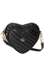 Gucci Interlocking G Mini Heart shoulder bag - Black