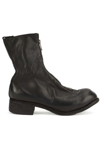 Guidi front zip ankle boots - Black