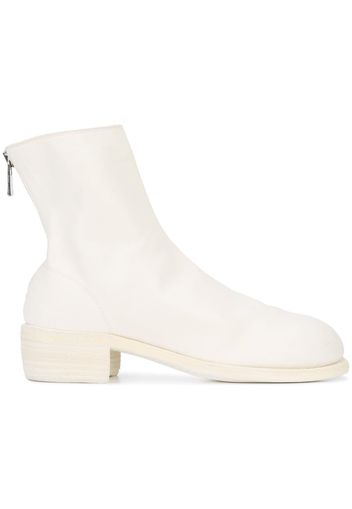 Guidi zipped ankle boots - White