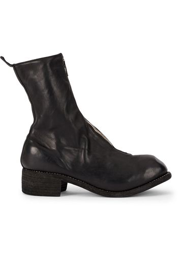 Guidi front zip ankle boots - Black