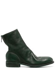 Guidi zip-up leather ankle boots - Green