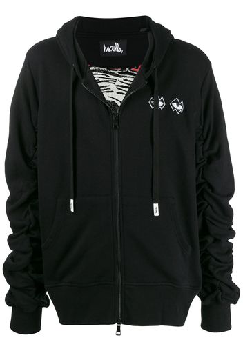 Haculla embroidered detail hoodie - Black