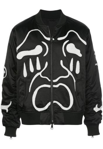 Scream embroidered bomber jacket