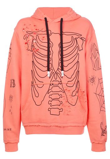Sing distressed graphic hoody