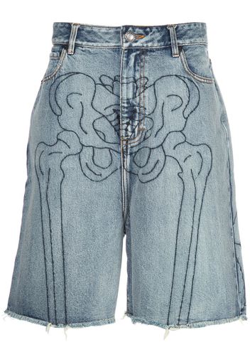 Anatomy printed denim shorts