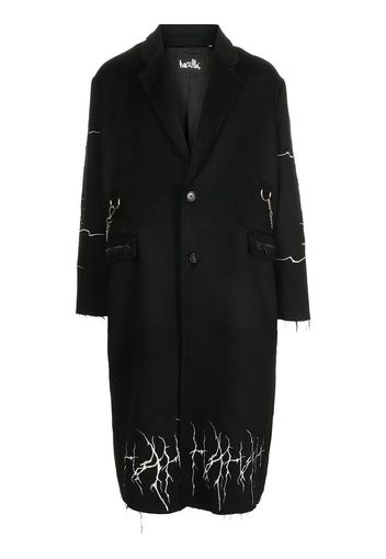 Haculla embroidered mid-length coat - Black